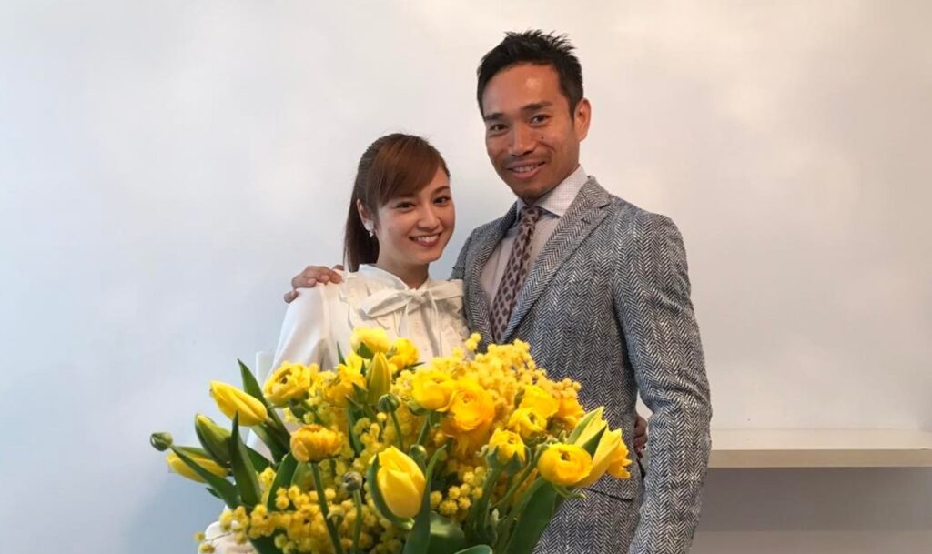 長友佑都さんと平愛梨さん：インスタから