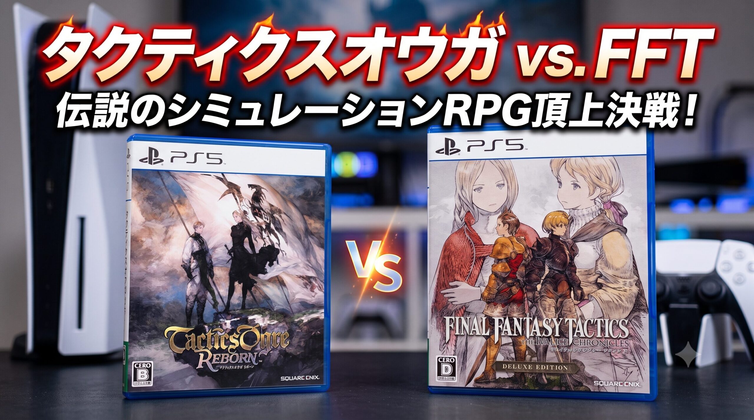 【PS5】「タクティクスオウガ リボーン」と「ファイナルファンタジータクティクス」徹底比較!名作SRPGの魅力と評価!
