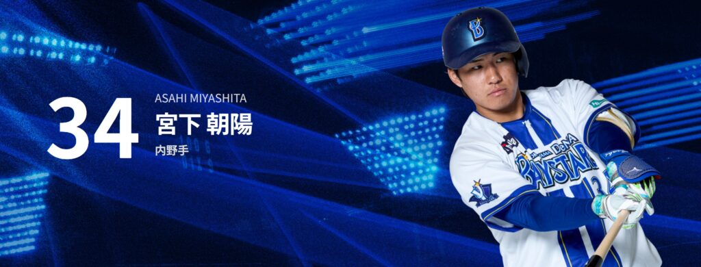 横浜DeNAベイスターズの新人・宮下朝陽の初回ページ