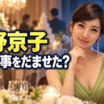 結婚式場にいる草野京子と、その正体を追う刑事たち