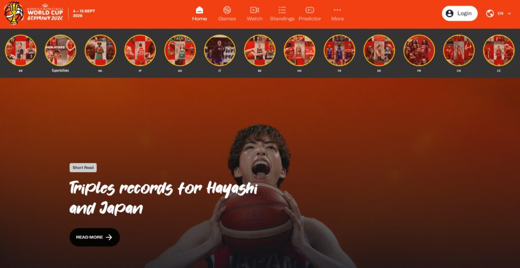 FIBA｜FIBA女子ワールドカップ2026：FIBAサイト