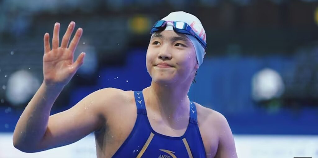 于子迪選手は12歳で世界選手権のメダリストになり、13歳でアジア記録も樹立した中国競泳界の新星