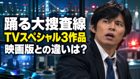 踊る大捜査線のテレビスペシャル3作品と映画版の仕様の違いを紹介するアイキャッチ画像