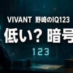 情報分析室で調査員が「123」の画面を見つめ、野崎のIQと暗号説を表現した画像。