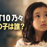 『LOST10』の乃々役の参考画像をもとにした少女と、「LOST10 乃々」「娘役の子は誰?」の文字を配置したアイキャッチ画像。