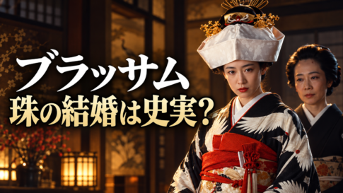 『ブラッサム』の珠の結婚と史実を比較する記事を象徴した、花嫁と母のイメージ画像。